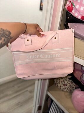 Juicy Couture Light Pink Embossed Logo Tote